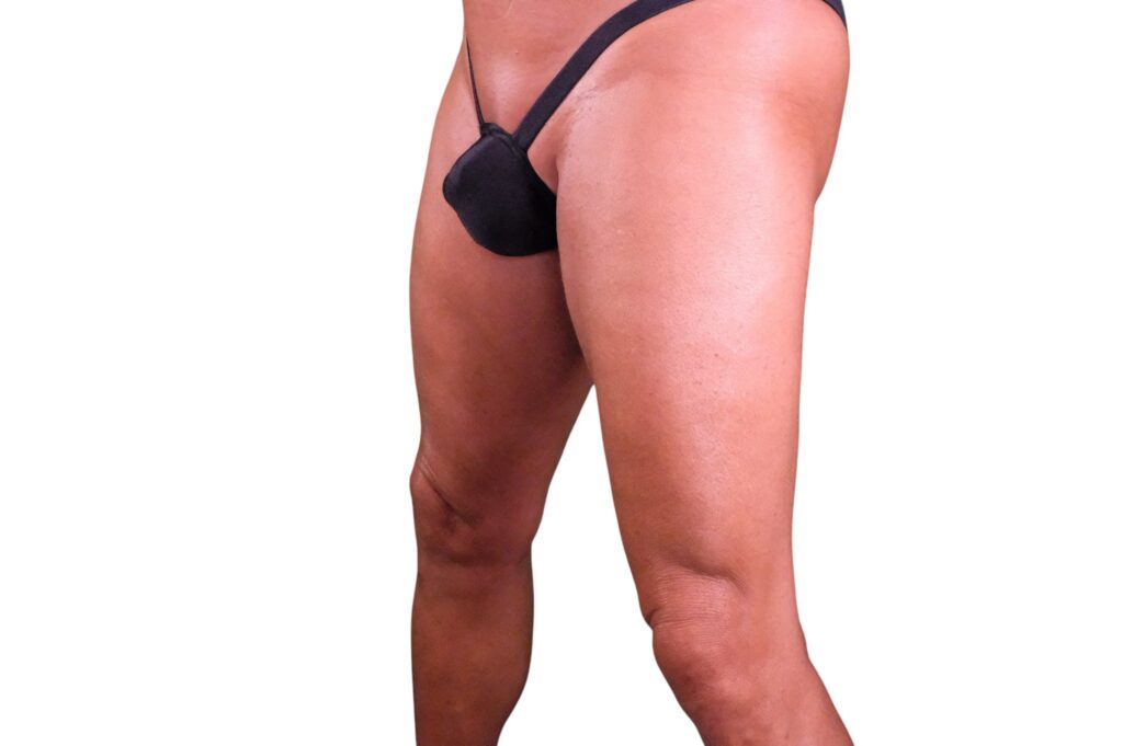 Men wearing micro swimsuits